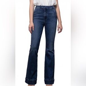 $122 msrp NWT hidden happi high rise ultra flare dark denim sz 27
